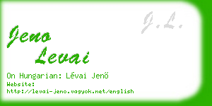 jeno levai business card